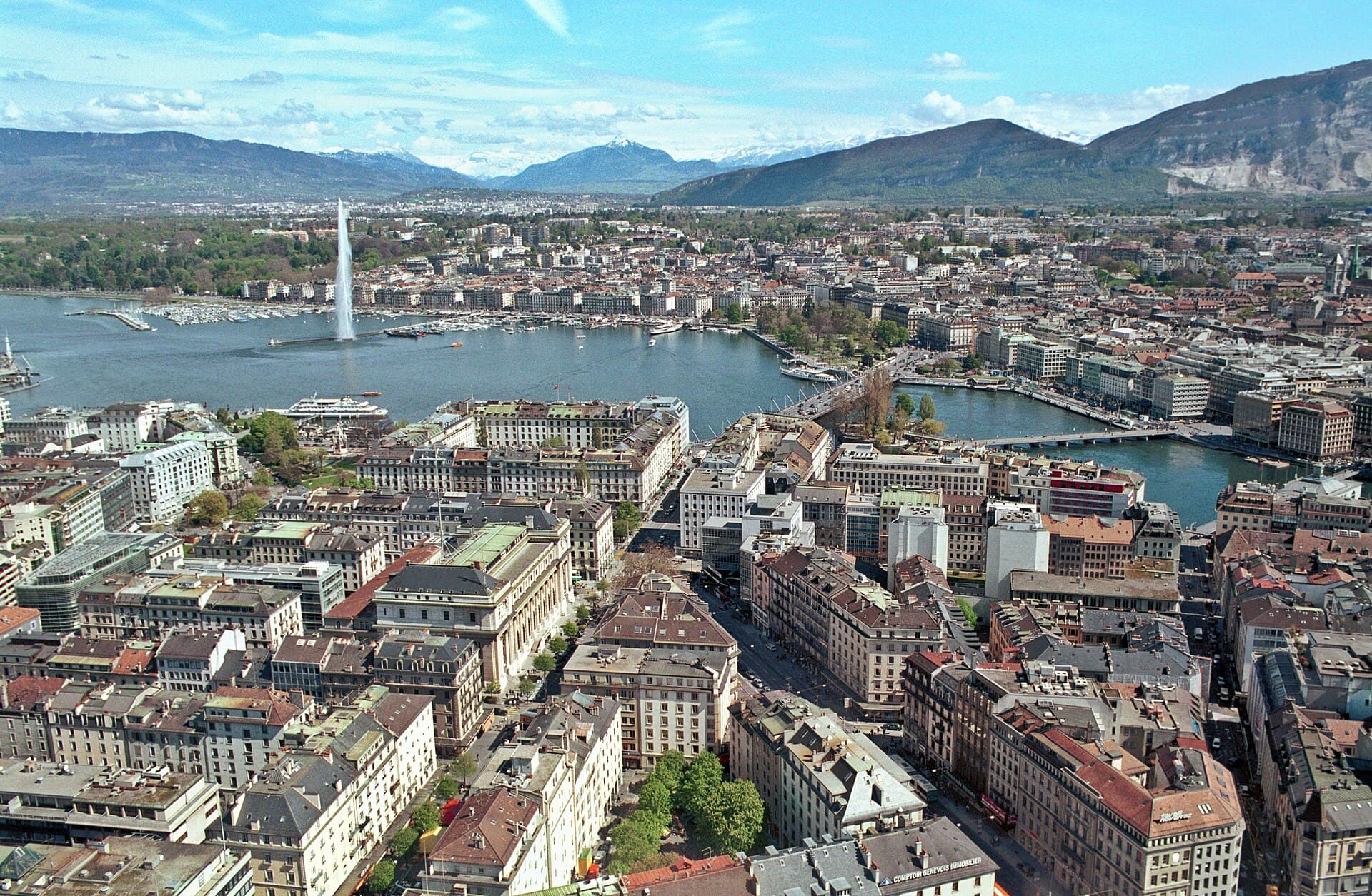 Geneva city view in Switzerland.