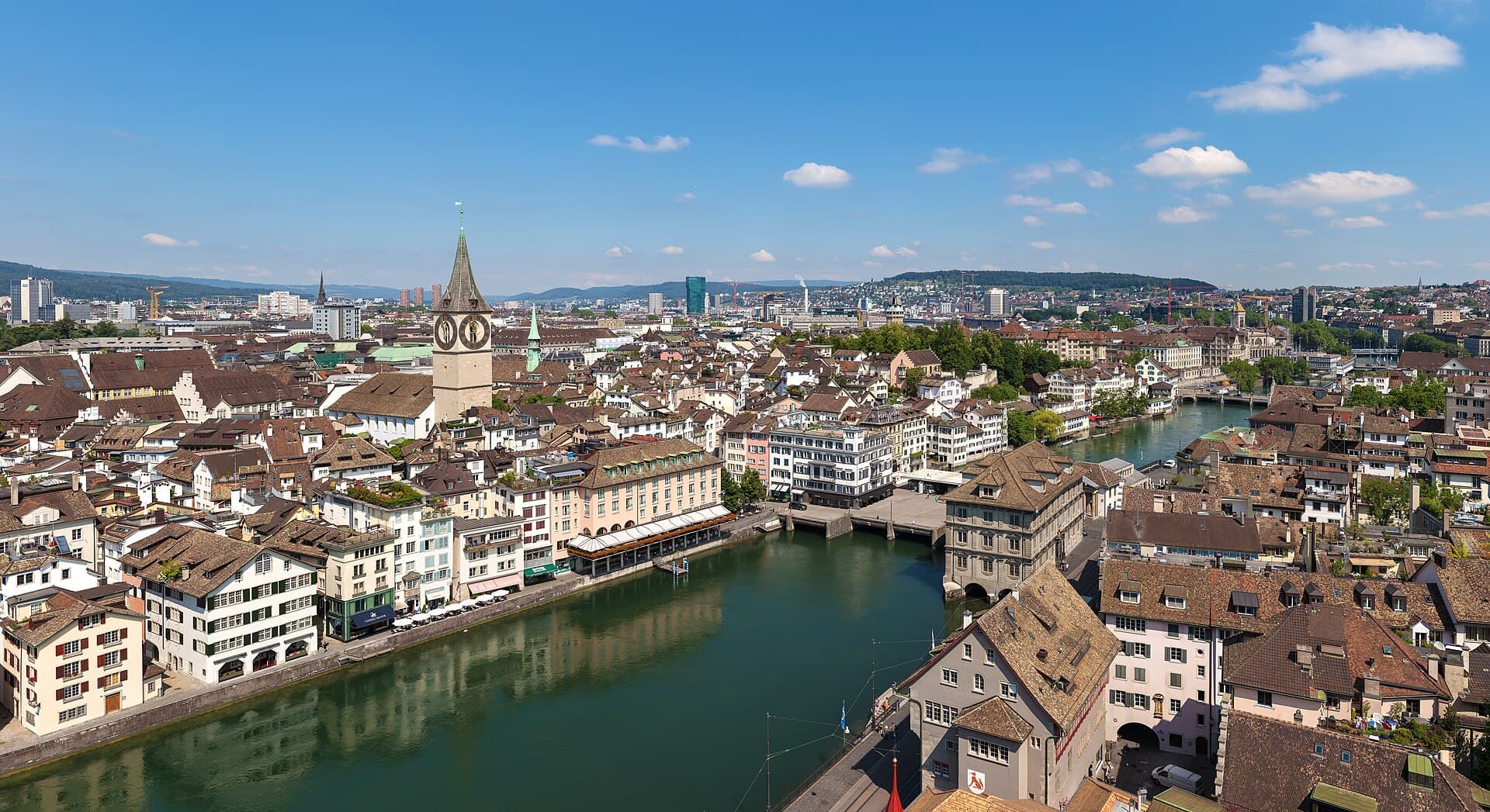 Zurich city view in Switzerland.
