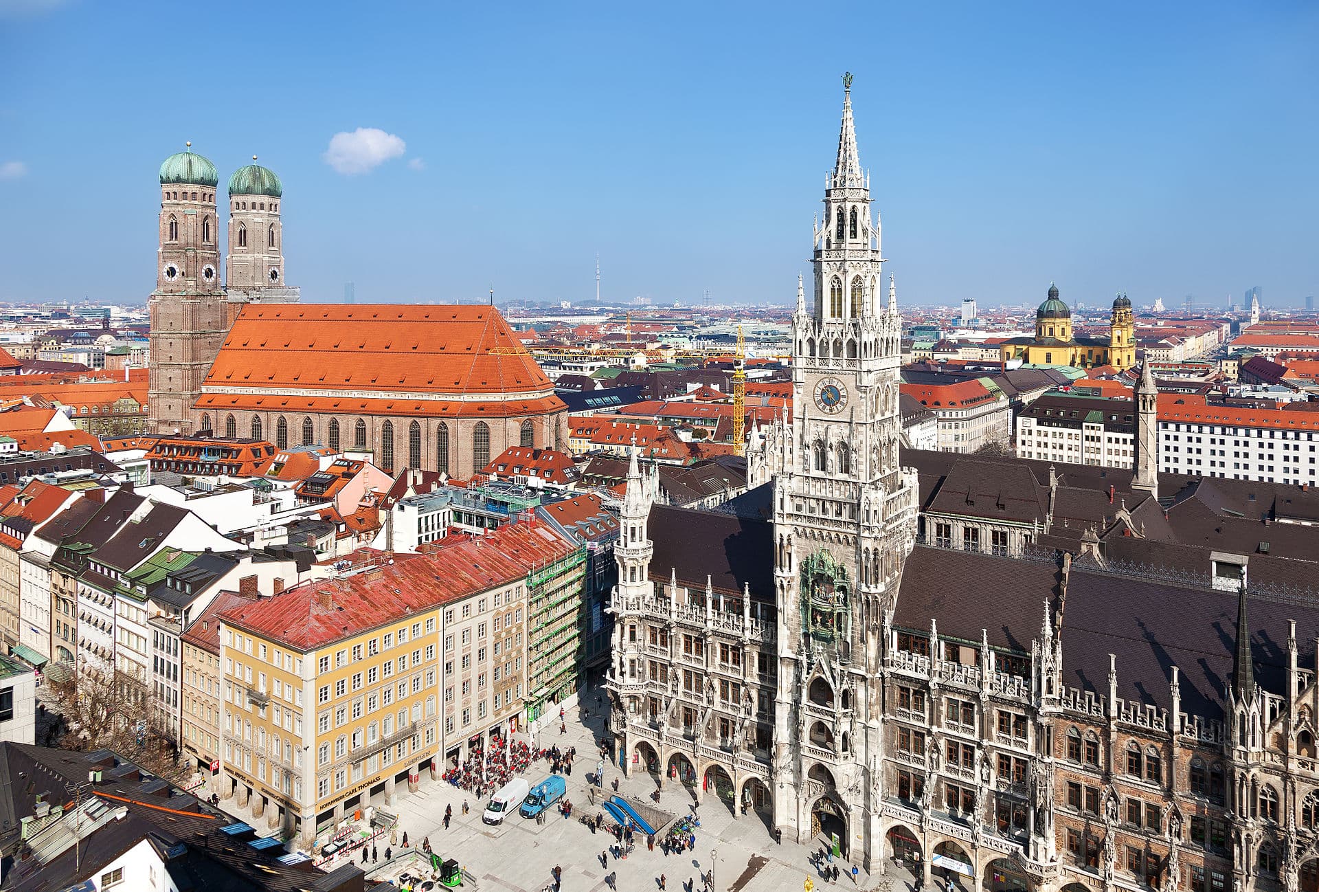 Munich city view in Germany.